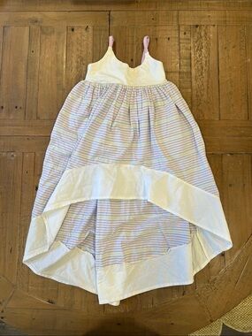 Pleiades pastel stripe high low hem dress 3T made in the USA boutique